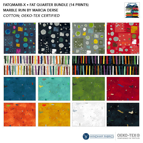 Marble Run Marcia Derse FATQMARB-X Multi Fat Quarter Bundle High Densi ...