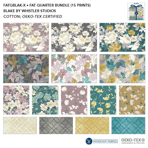 Blake Whistler Studios FATQBLAK-X Multi Fat Quarter Bundle Cotton ...
