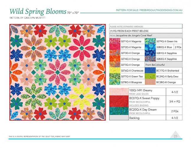 Wildebloom Pattern Program Wild Spring Blooms – Windham Fabrics