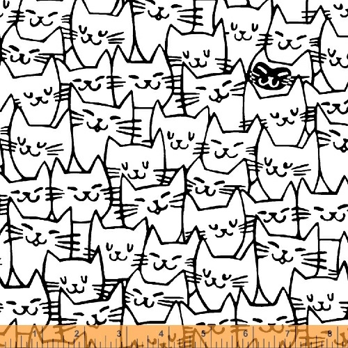Cat Happy, 51121-1, Windham Fabrics