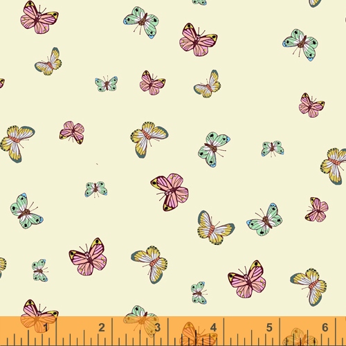 Annabel Wrigley Posy Mini Flowers in Blue Windham Fabrics Floral Quilt Fabric Blue Floral Fabric White Flowers Floral Quilt Fabric