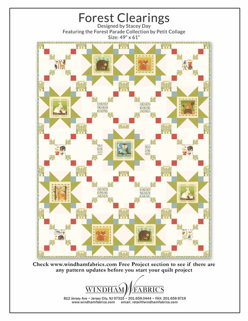 Forest Clearings by Stacey Day, Free Projects, Windham Fabrics