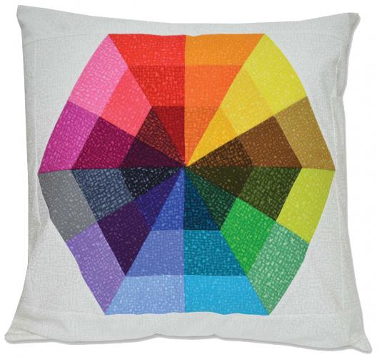 Color Wheel Pillow by LJ Simon