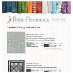 Petite Perennials Yardage Charts by Annette Plog