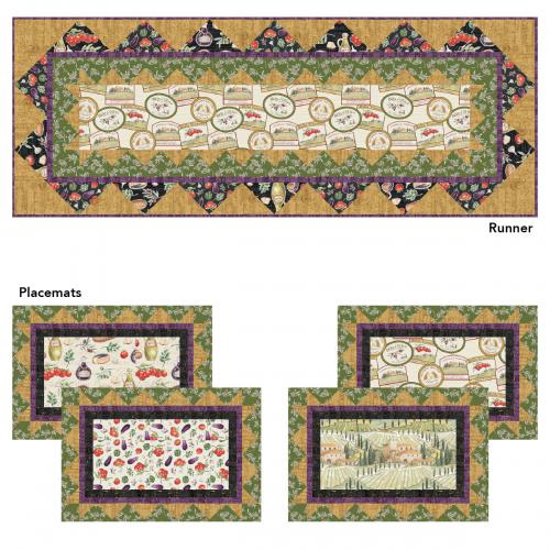 Tuscan Table Runner and Placemats by Heidi Pridemore
