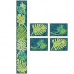 Monstera Table Set by Connie Johnson Sayler